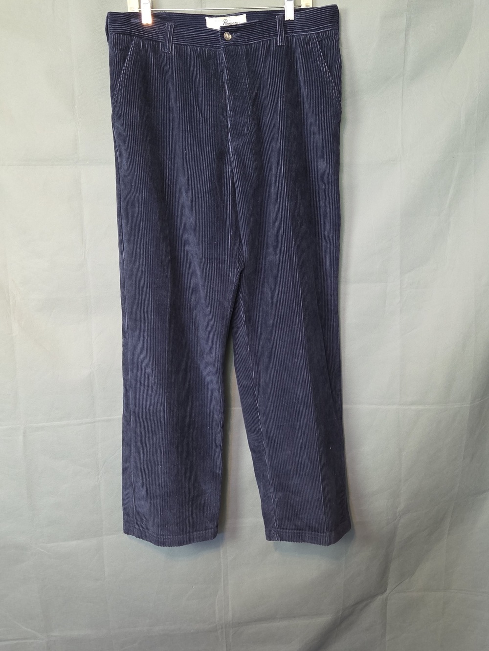 Men's Dark Blue Corduroy Pants – Classic Straight Fit